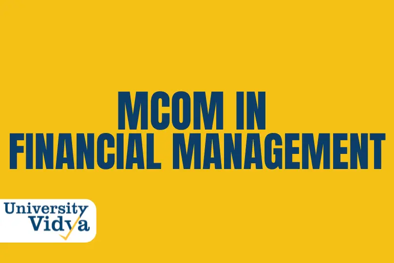 Online M.Com in Financial Management